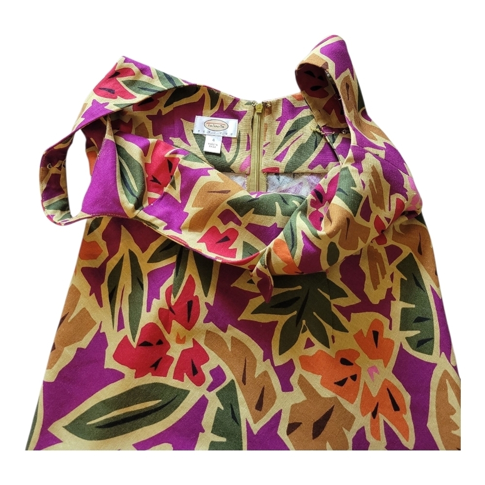 Talbots Floral Sleeveless Dress Size 4 - Picture 4 of 8